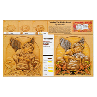 Coloring The Littlest Lamb by Silva Fox- Series 6E Page 2