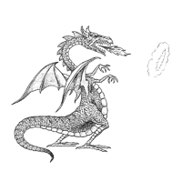 Dragon Fire Smoke Ring Sketch