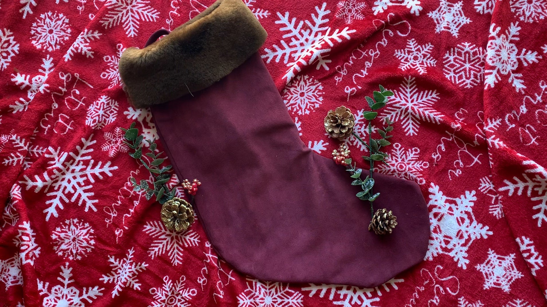 Shearling Photo Making How to Make a Leather Holiday Stocking with Shearling Trim from Scratc ...