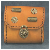Steampunk Style Square Leather Belt Bag