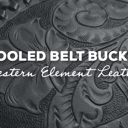 Gift Idea: Tooled Belt Buckle with Western Element Leather