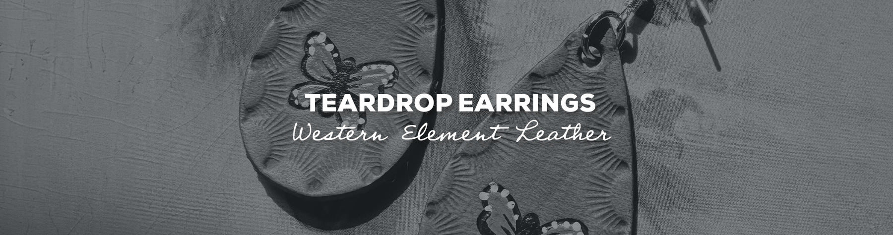 Gift Idea: Teardrop Earrings With Western Element Leather