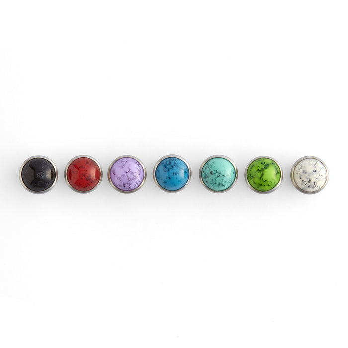 Synthetic Stone Rivets Dome 10 Pack