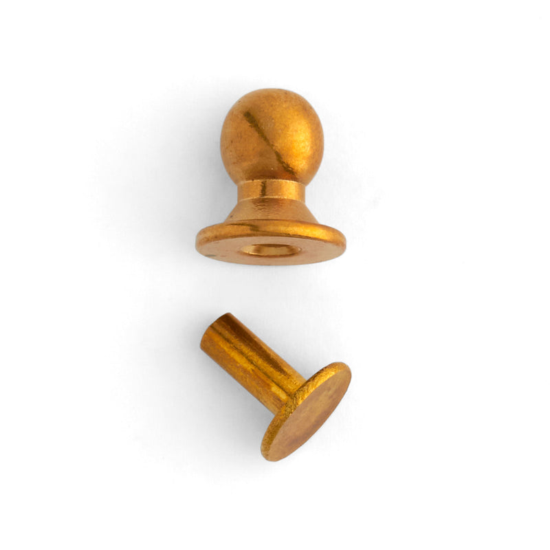 Solid Brass Sam Browne Button Stud