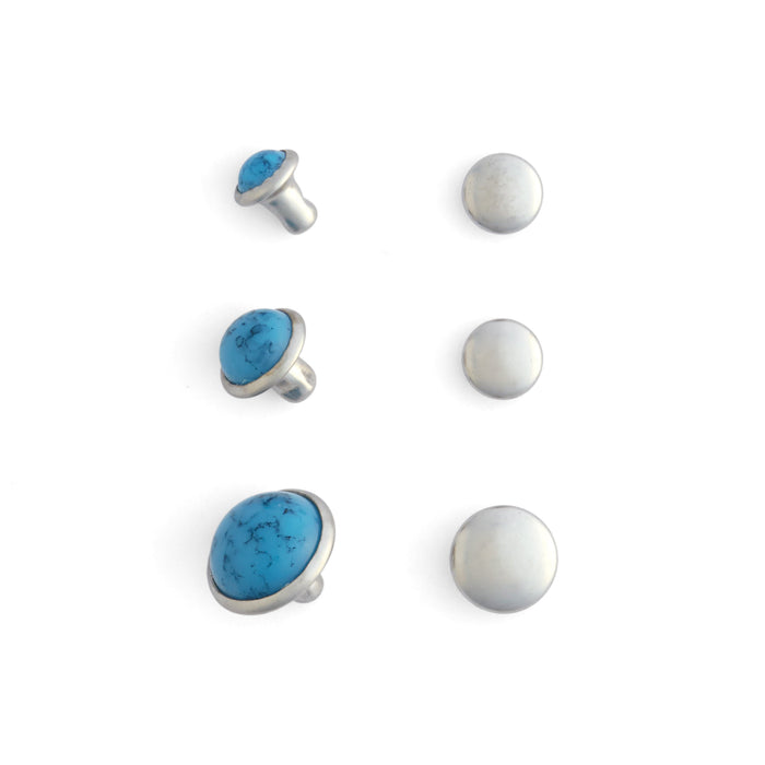 Synthetic Stone Rivets Dome 10 Pack