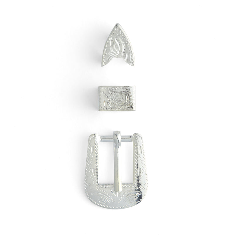 Ensemble de boucles de chapeau argent