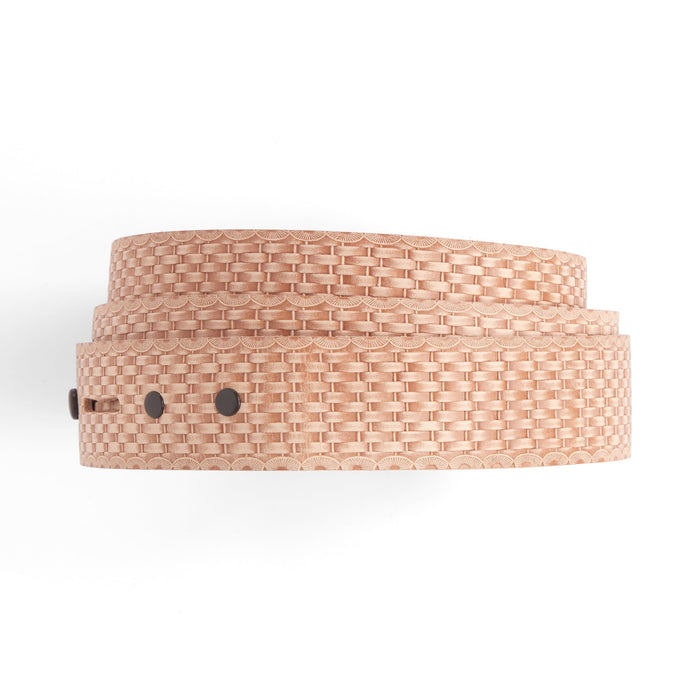 Basketweave Embossed Belt Blank