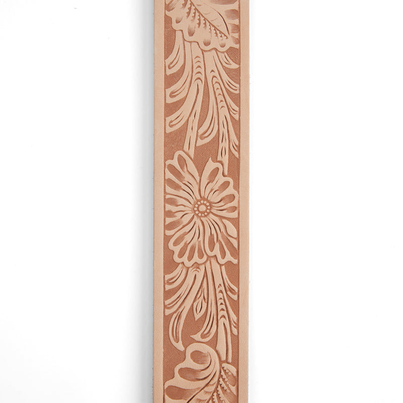 4563-00 ÉBAUCHE DE CEINTURE FLORALE WESTERN GAUFRÉE 1-1/2" (38 MM)