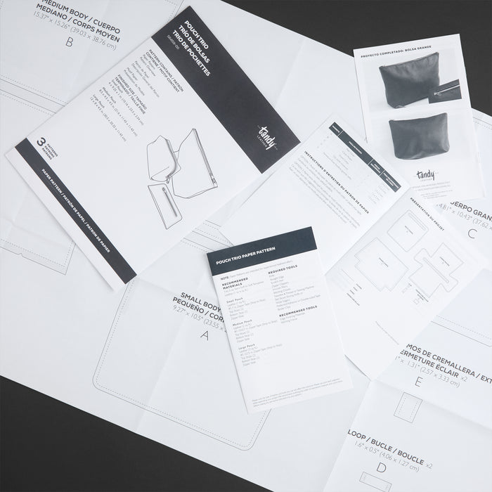 Pouch Trio Paper Pattern