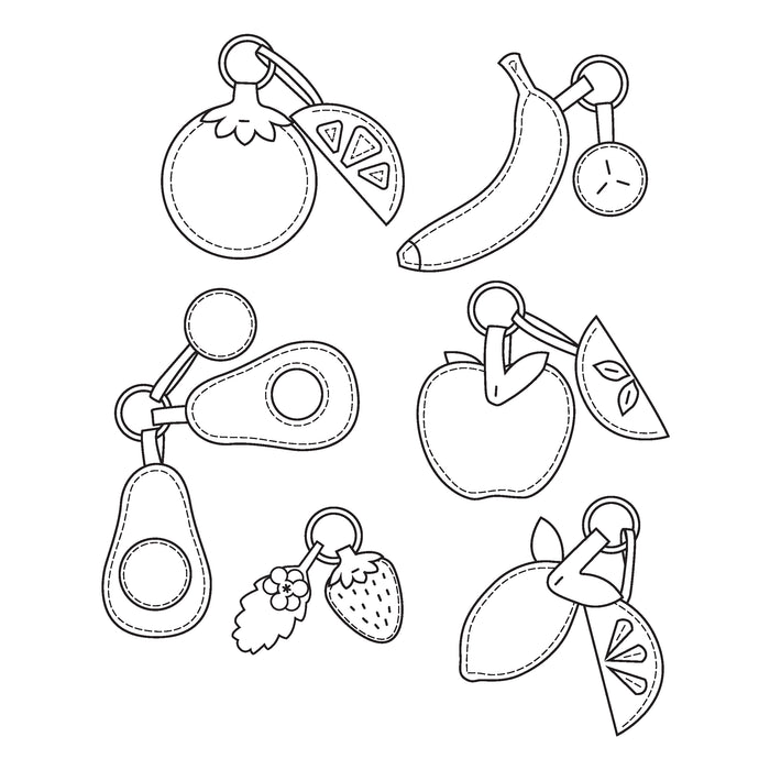 Fruit Salad Charms Paper Pattern