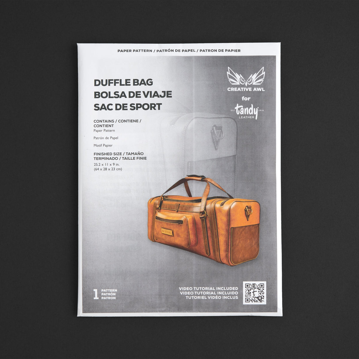 Creative Awl Duffle Bag Paper Pattern | Tandy Leather — Tandy