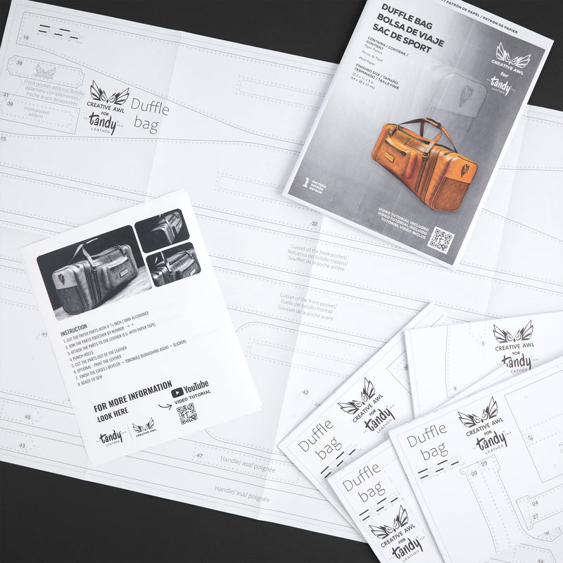Patron en papier pour sac polochon Creative Awl