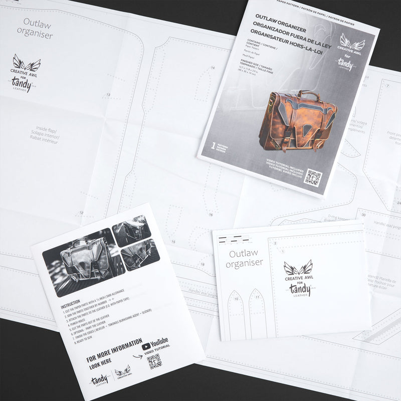 Patrón de papel breve para organizador Creative Awl Outlaw