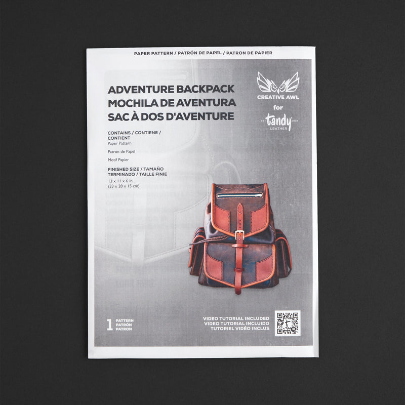 Patron en papier du sac à dos Creative Awl Adventure
