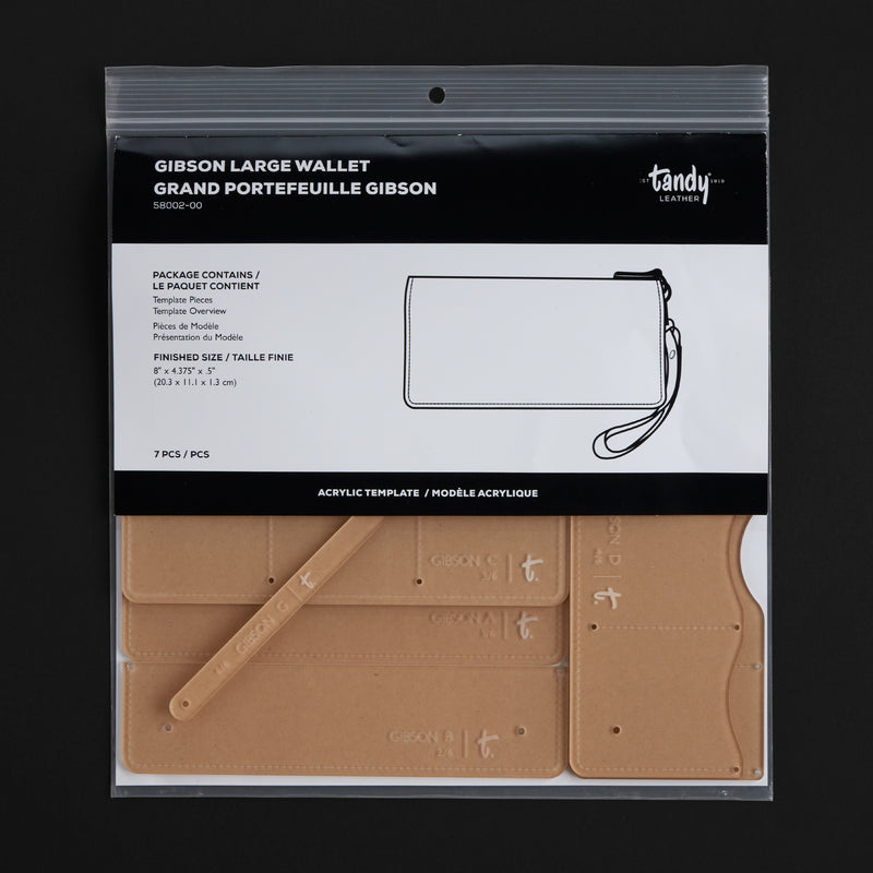 Plantilla acrílica para billetera grande Gibson