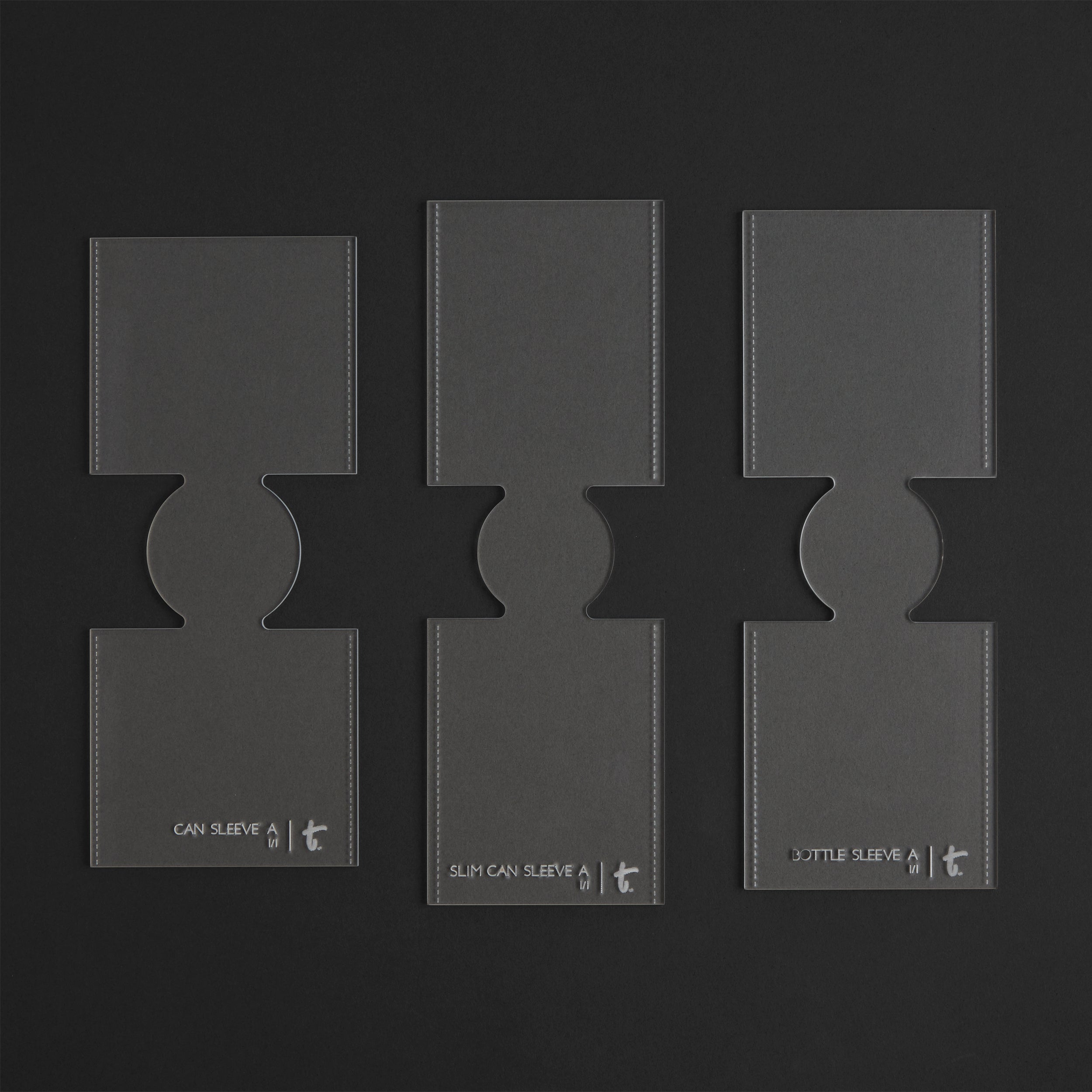 Can Sleeve Acrylic Template Set Of 3 | Tandy Leather — Tandy