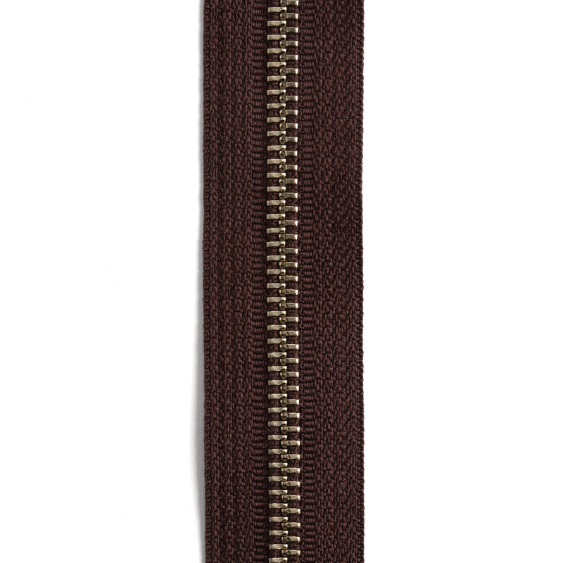 YKK #5 Nickel Plate Zipper Tape by the Yard