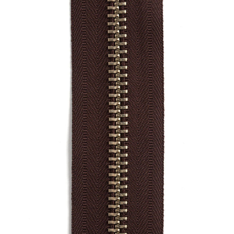 YKK #10 Nickel Plate Zipper Tape by the Yard