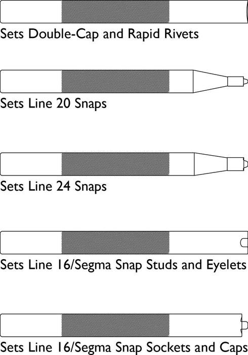 Craftool® Deluxe Snap-All/Juego de colocador de remaches