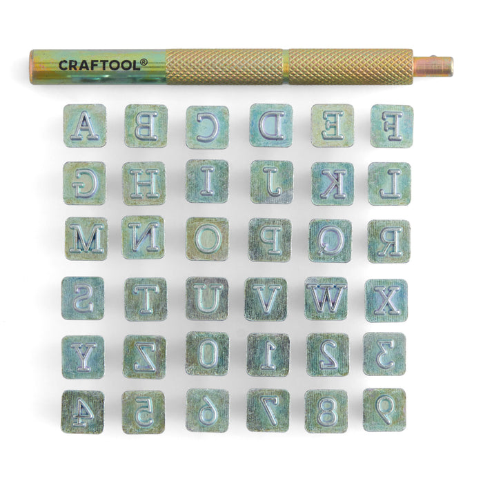 Craftool® Typewriter Alphabet & Number Stamp Set