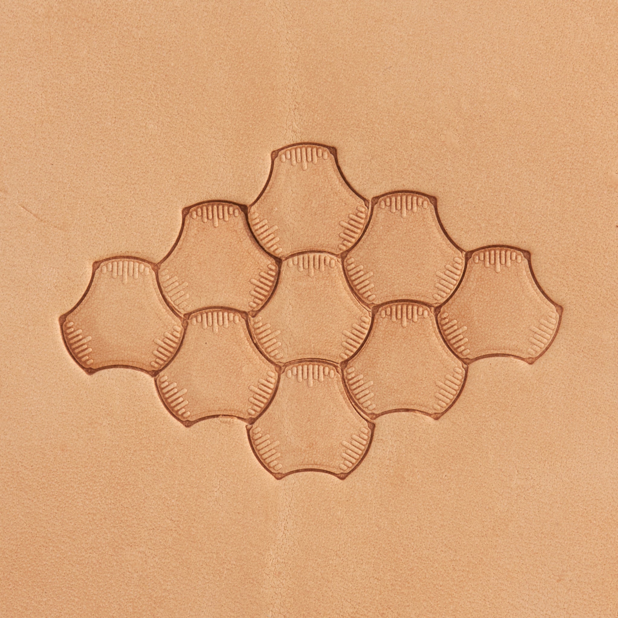 Tandy Leather Craftool X503 Lederstempel - Dreifaches Flechtmuster, Edelstahl (12x12 Mm)
