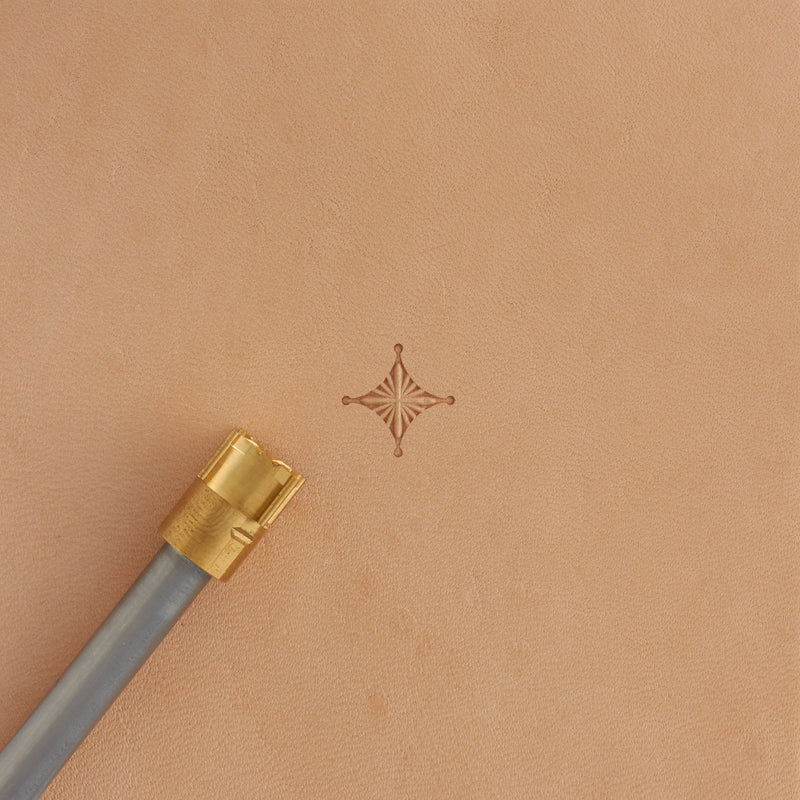 Detailed Box Diamond Brass Stamp
