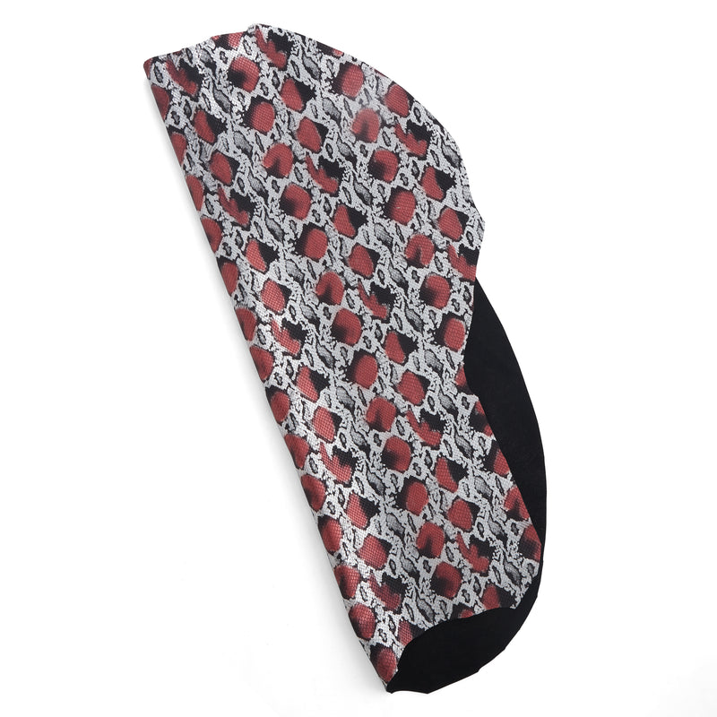Piel de cordero con estampado de serpiente metalizado