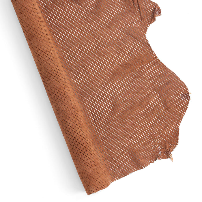 Perforated Designer Small Skin Tan