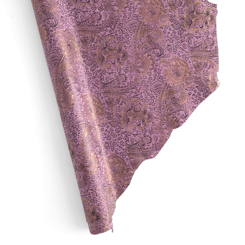 PAISLEY METÁLICO ESTAMPADO DE UN SOLO HOMBRO 3/5 OZ COLOR CAFÉ