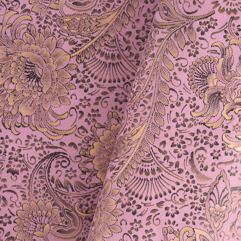 PAISLEY METÁLICO ESTAMPADO DE UN SOLO HOMBRO 3/5 OZ COLOR CAFÉ