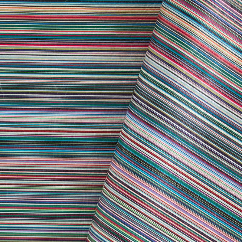 MICRO RAYAS ESTAMPADAS MULTICOLOR HOMBRO ÚNICO 3/5 OZ