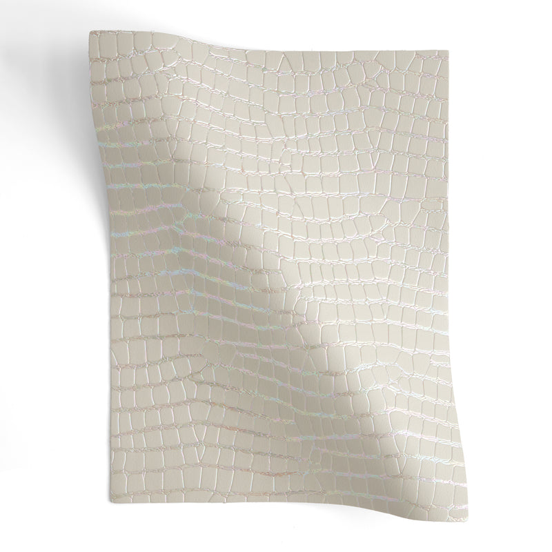 Italian Croco Embossed Iridescent Craft Cut