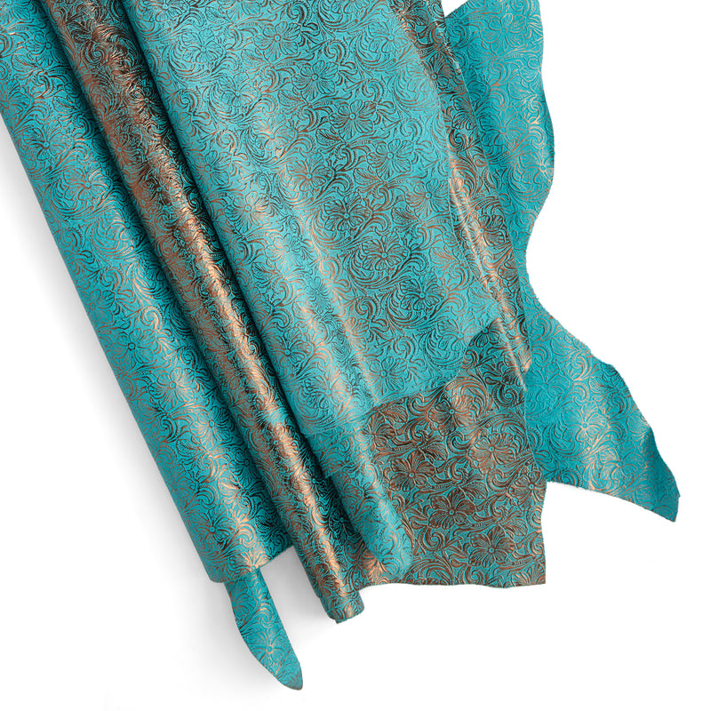 Floral Embossed Double Shoulder Metallic - FINAL SALE