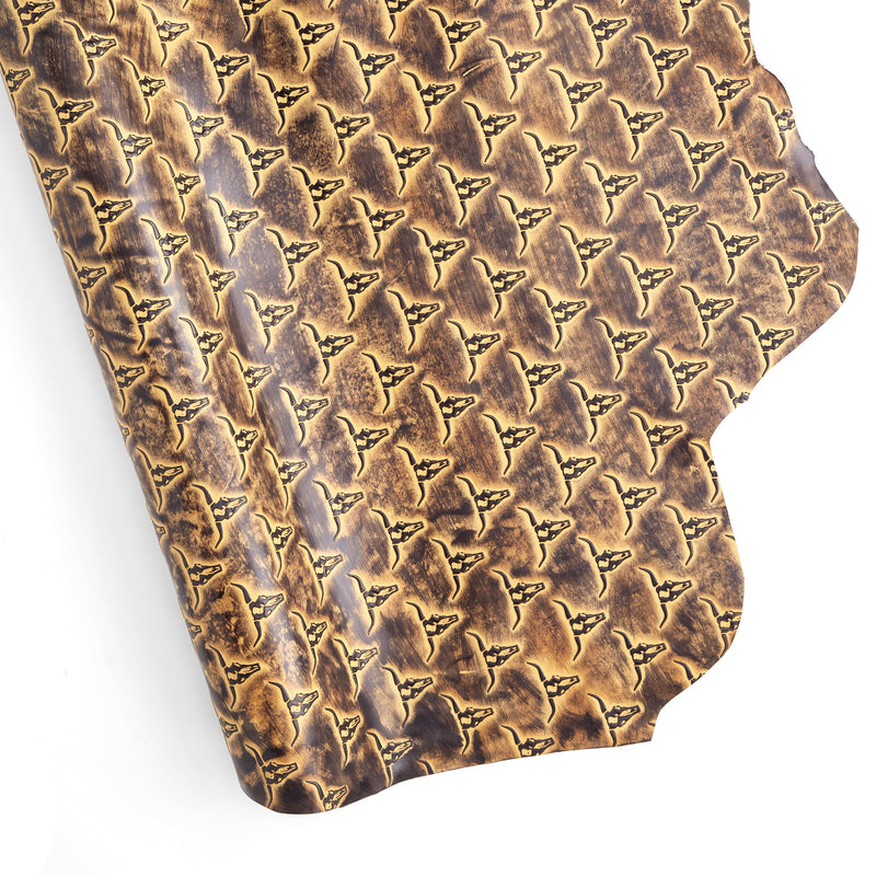 Embossed Longhorn Print Side
