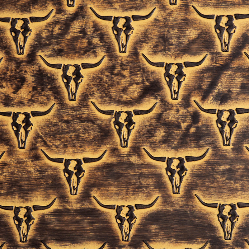 Embossed Longhorn Print Side