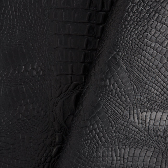 Croco Embossed Side Black