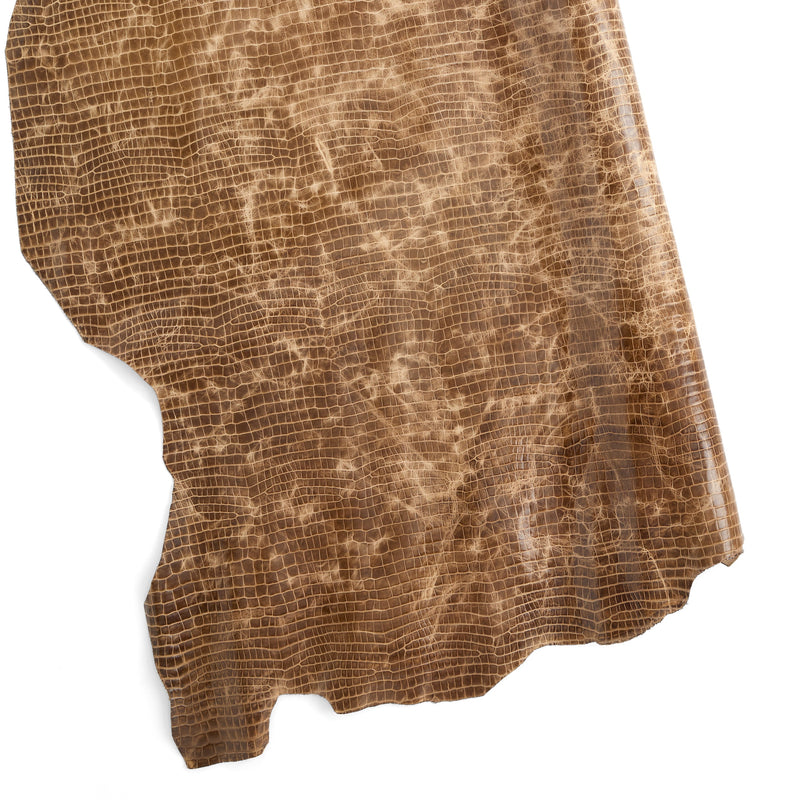 Côté gaufré croco taupe