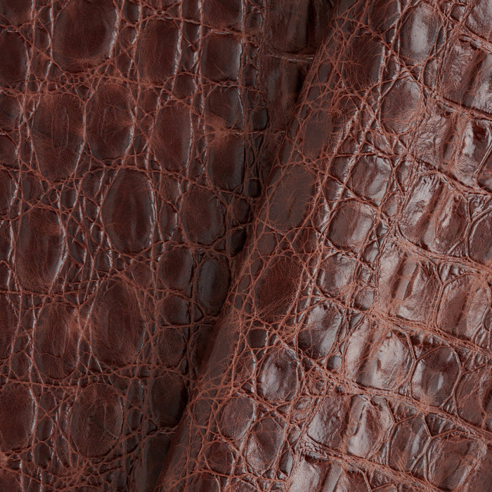 Croco Embossed Side Light Brown