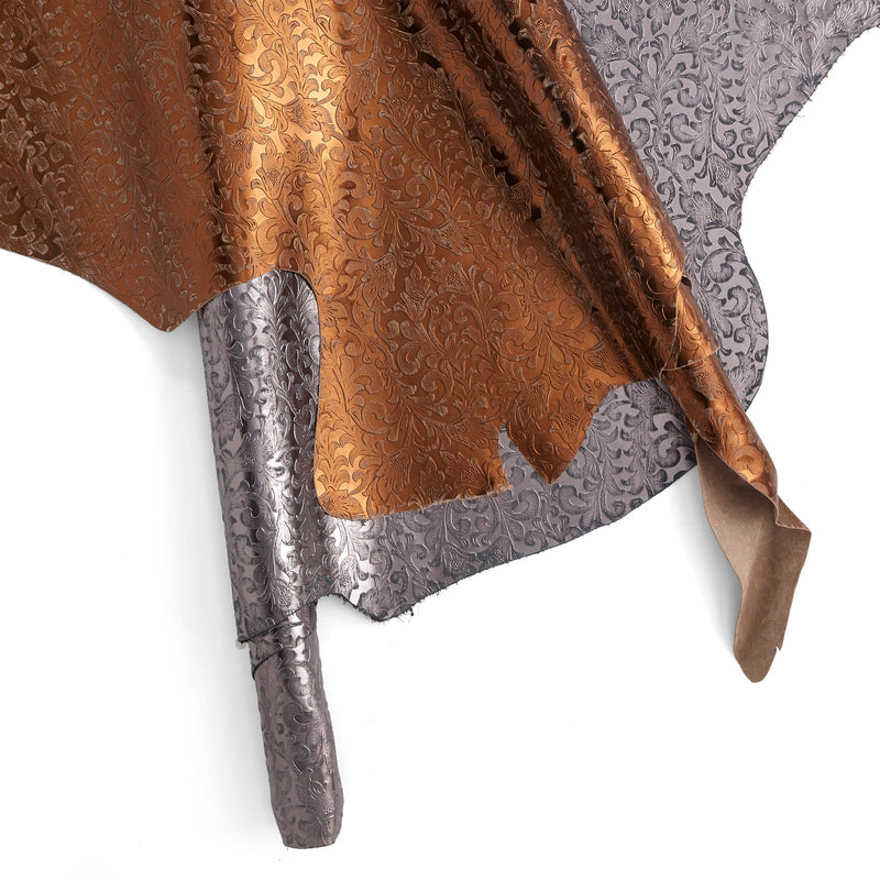 Embossed Metallic Floral Side