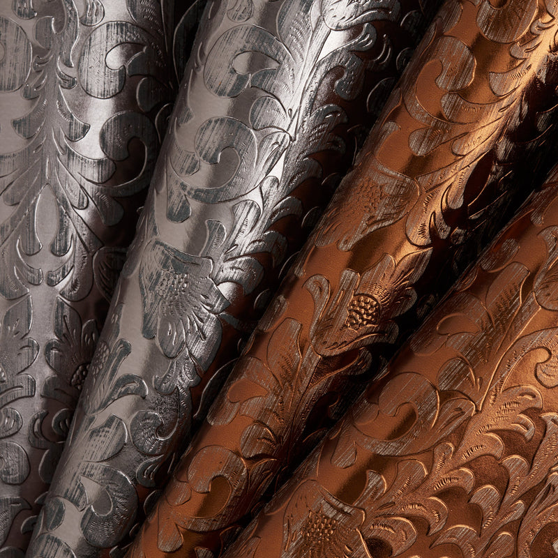 Embossed Metallic Floral Side