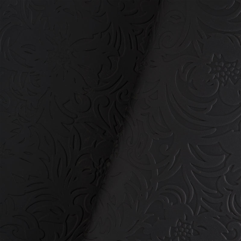 Côté noir gaufré floral