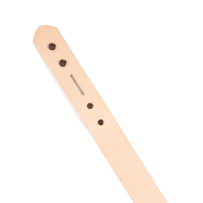 Cinturón de piel de vaca natural en blanco