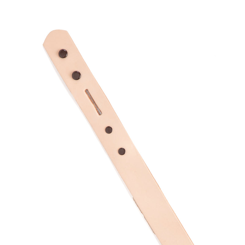 Cinturón de piel de vaca natural en blanco
