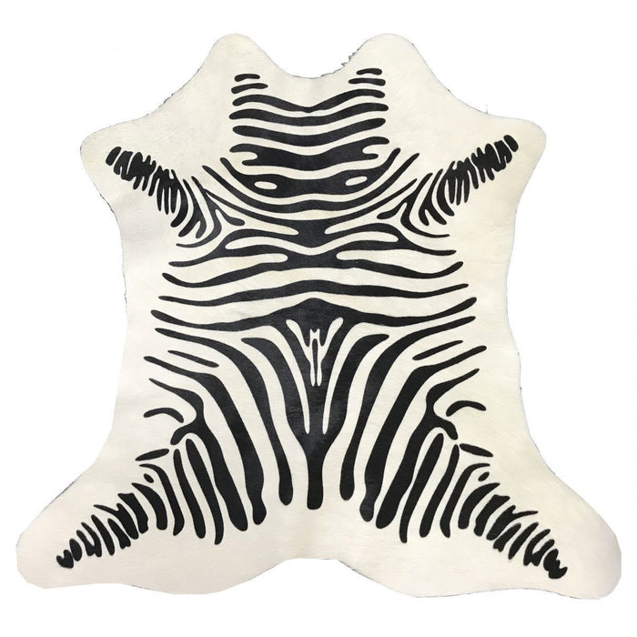 Hair-On Calfskin - White Zebra Print - FINAL SALE