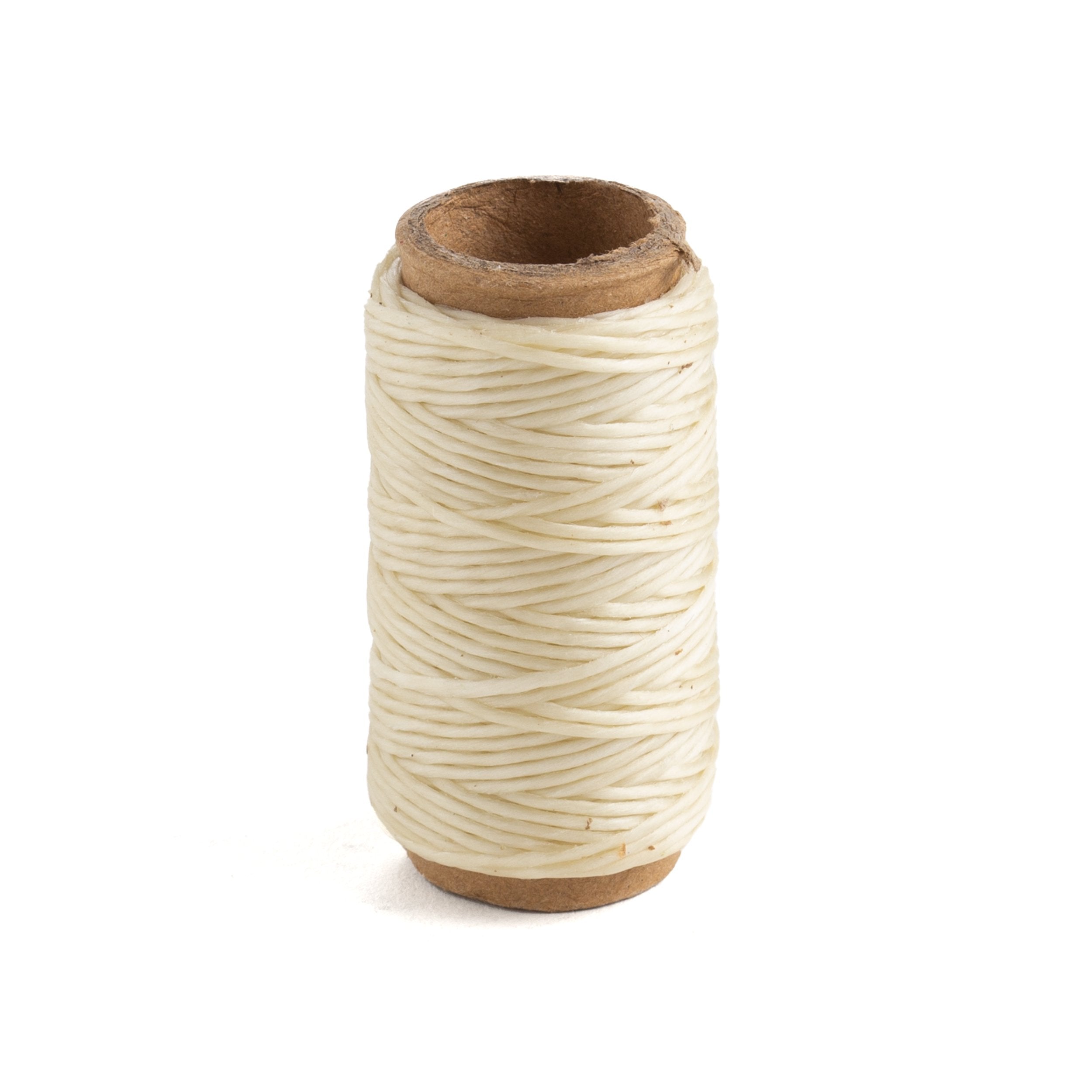 Fil à Coudre Ciré Plat En Polyester 150D - 250 M, Couleur Naturelle, Pour Couture Cuir Et Maroquinerie