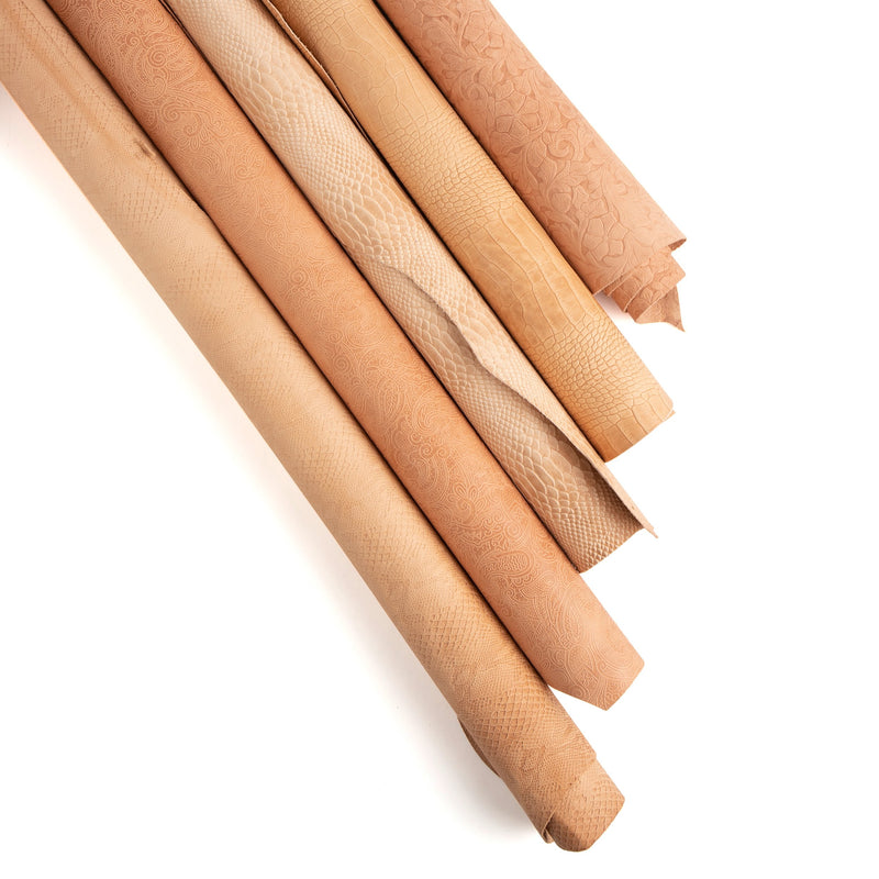 Piel Veg-Tan Sencilla, Grabada en Relieve