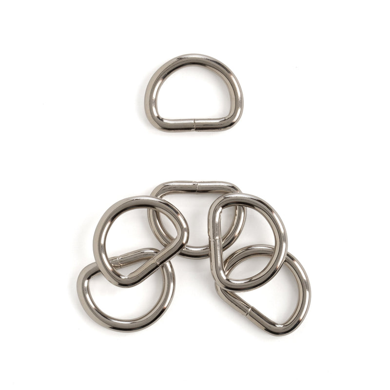 Paquete de 6 anillos en forma de D macizos