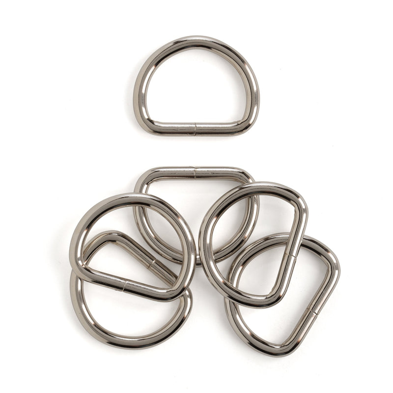 Paquete de 6 anillos en forma de D macizos