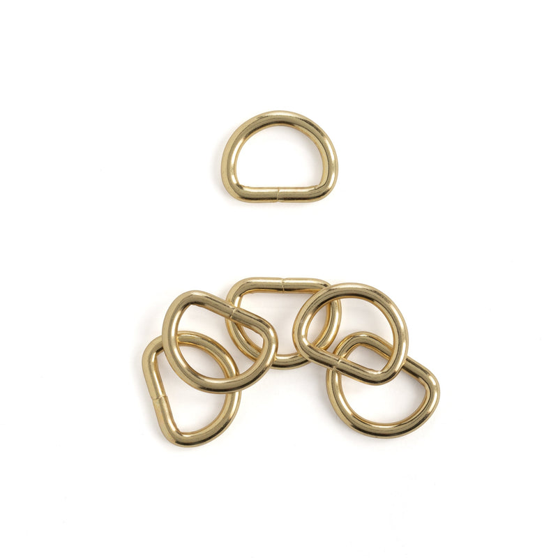 Paquete de 6 anillos en forma de D macizos