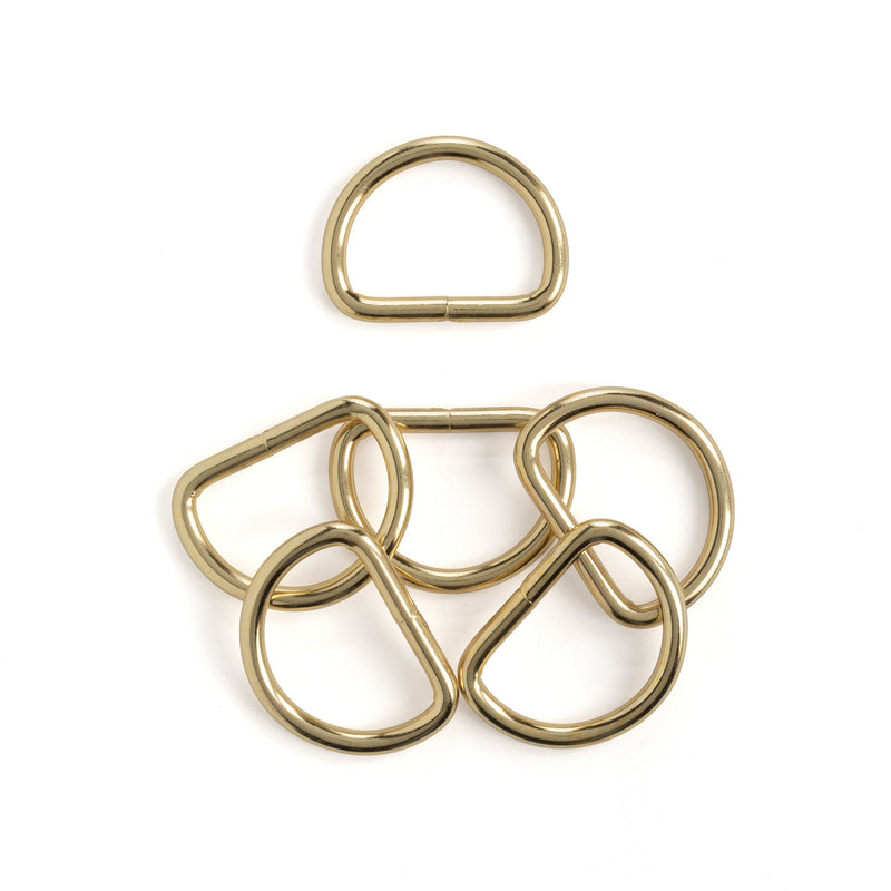 Paquete de 6 anillos en forma de D macizos